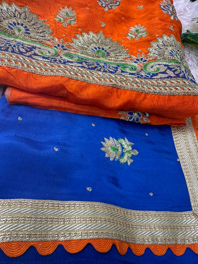 Unstitched Suit Material- 201 Orange