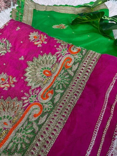 Unstitched Suit Material- 201 Pink