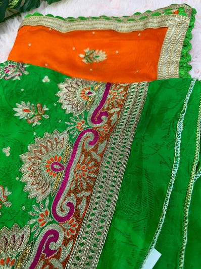 Unstitched Suit Material- 201 Green
