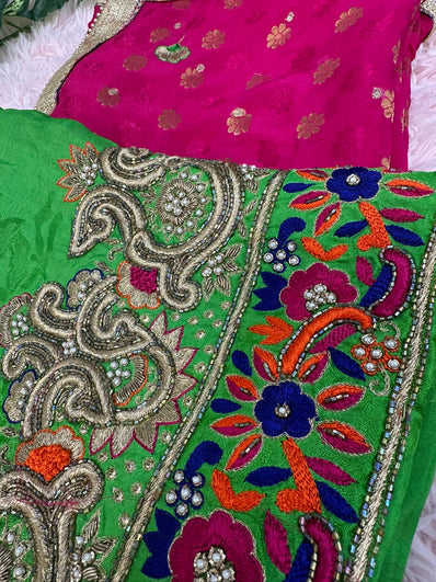 Unstitched Suit Material- 206 Green