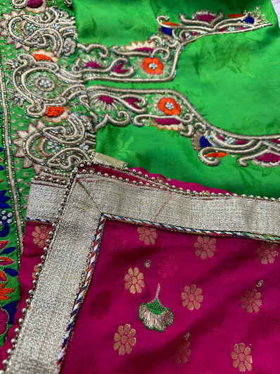 Unstitched Suit Material- 206 Green