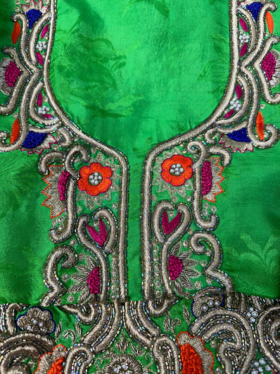 Unstitched Suit Material- 206 Green