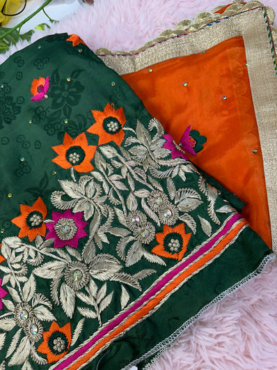 Unstitched Suit Material- 198 Green