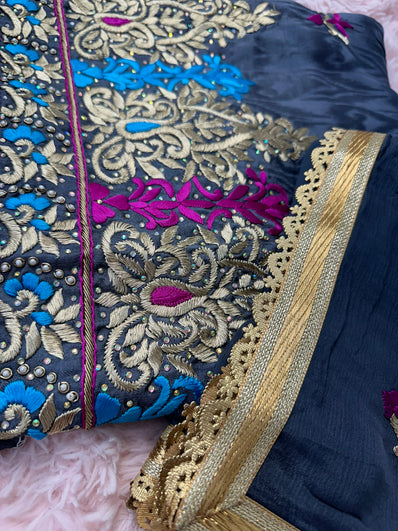 Unstitched Suit Material- 199 Grey