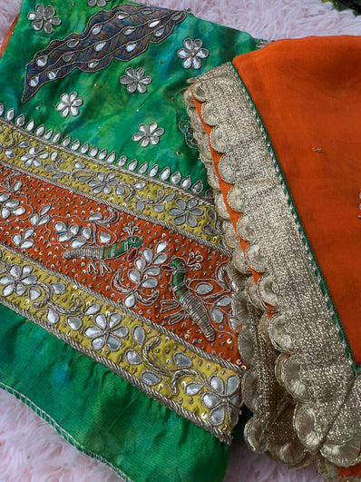 Unstitched Suit Material- 208 Green