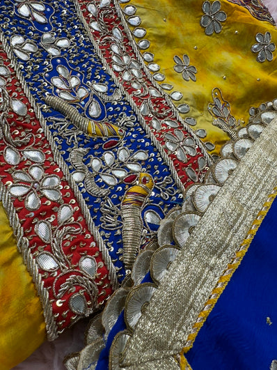 Unstitched Suit Material- 208 Yellow