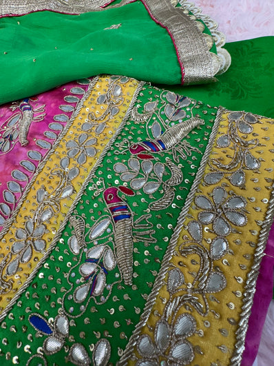 Unstitched Suit Material- 208 Pink