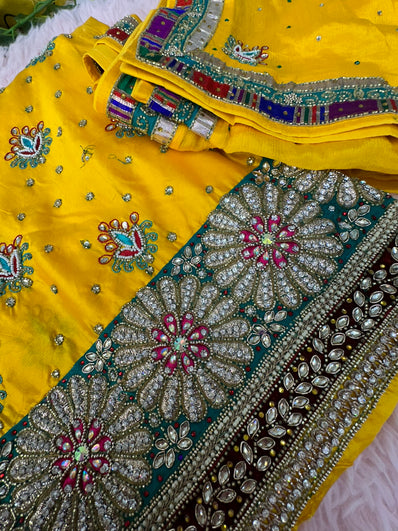 Unstitched Suit Material- 211 Yellow