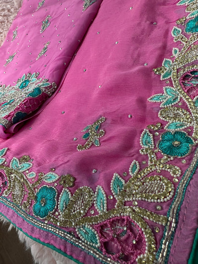 Unstitched Suit Material- 217 Pink