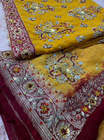 Unstitched Suit Material- 231  Mustard