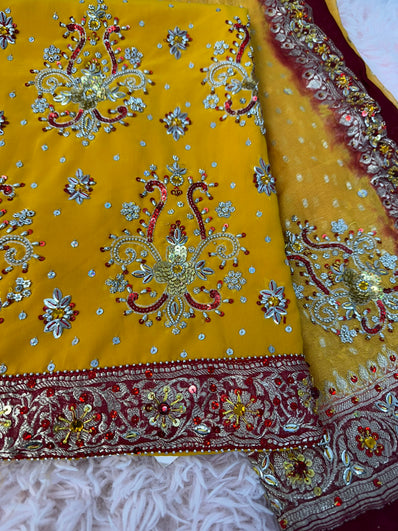 Unstitched Suit Material- 231  Mustard