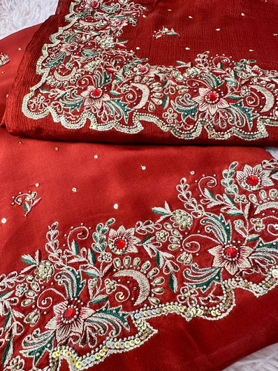 Unstitched Suit Material- 236 Rust