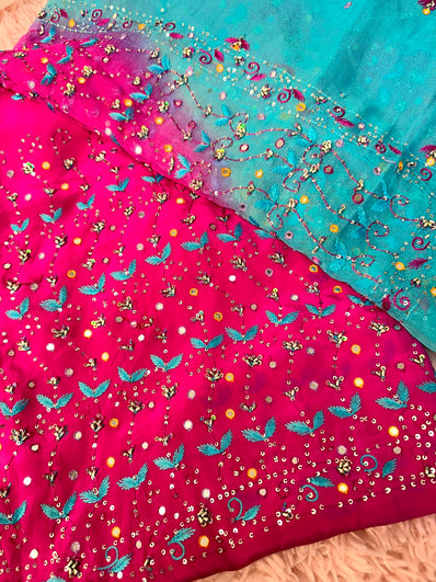 Unstitched Suit Material- 234 Pink