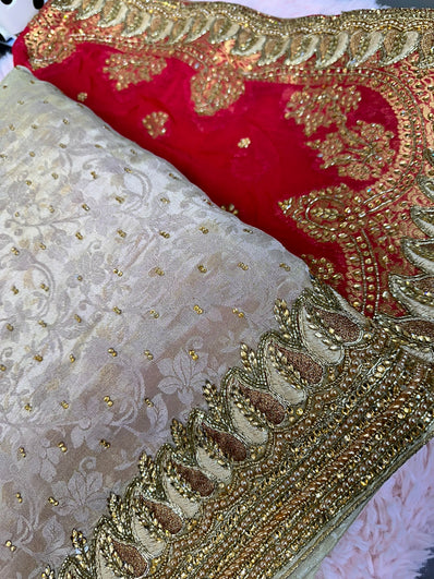 Unstitched Suit Material- 218 Bisque