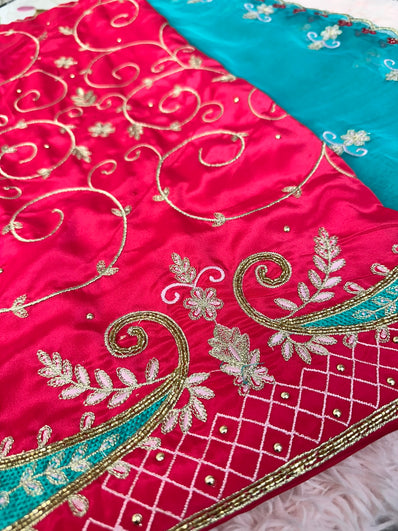 Unstitched Suit Material- 267 DeepPink