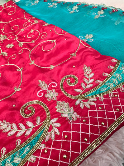 Unstitched Suit Material- 267 DeepPink