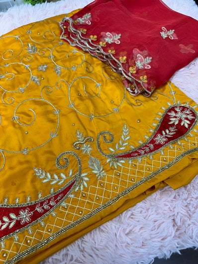 Unstitched Suit Material- 267 Mustard