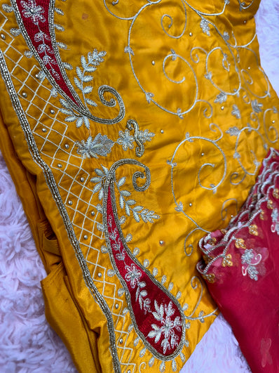 Unstitched Suit Material- 267 Mustard