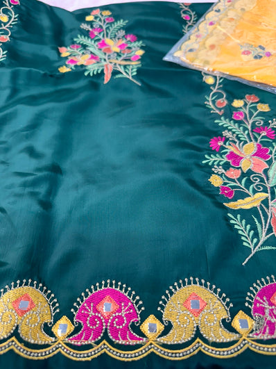 Unstitched Suit Material- 268 green