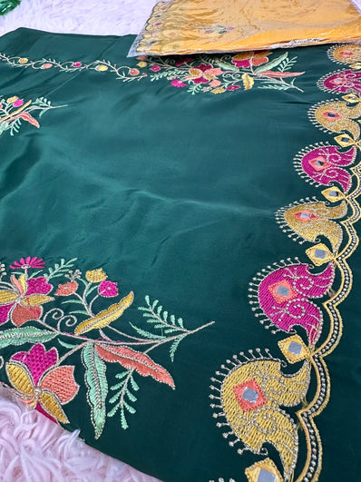 Unstitched Suit Material- 268 green