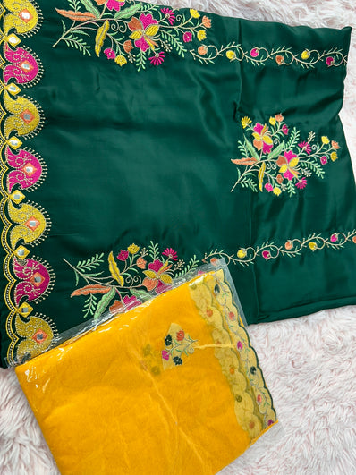 Unstitched Suit Material- 268 green