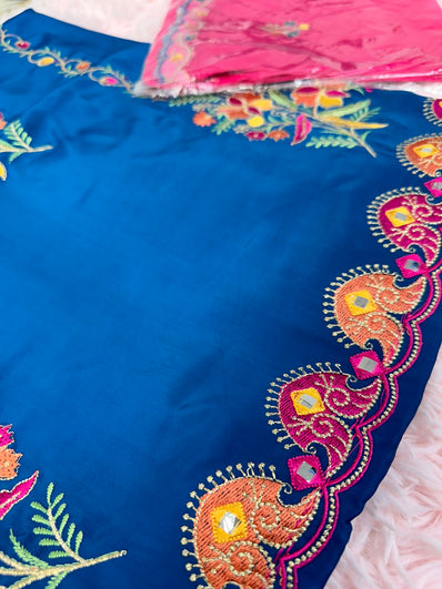 Unstitched Suit Material- 268 Steel Blue