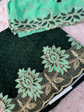 Unstitched Suit Material- 272 Green