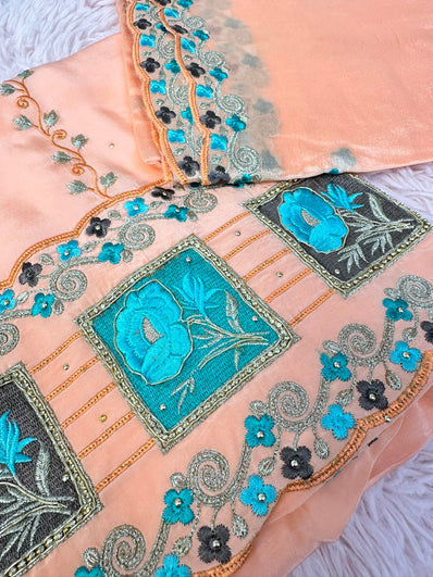 Unstitched Suit Material- 271 Coral