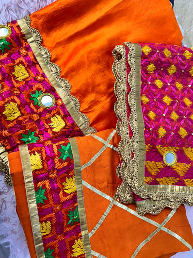 Unstitched Suit Material- 243 Orange