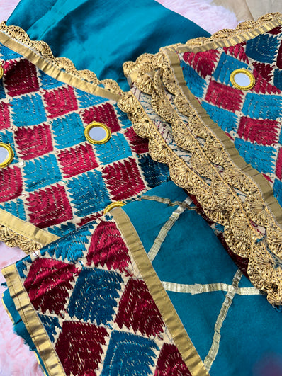 Unstitched Suit Material- 243 Teal