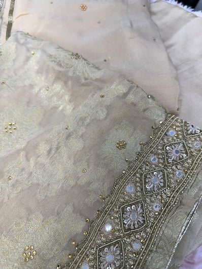 Unstitched Suit Material- 259 Bisque