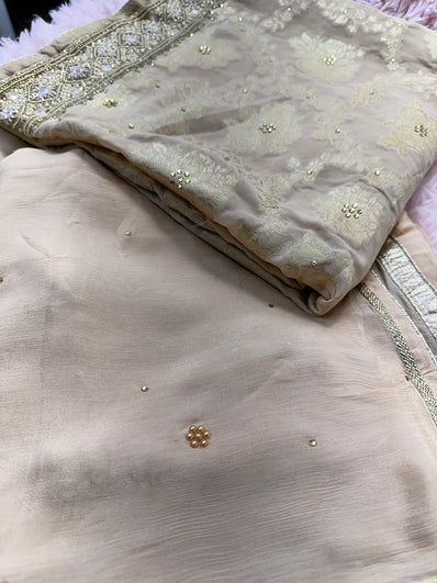 Unstitched Suit Material- 259 Bisque