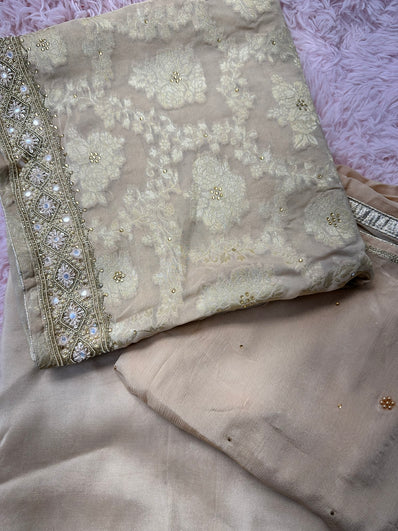 Unstitched Suit Material- 259 Bisque