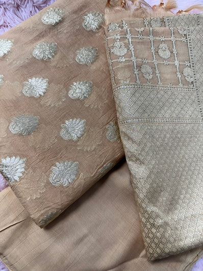 Unstitched Suit Material- 255 Beige