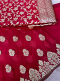 Unstitched Suit Material- 256 Majenta