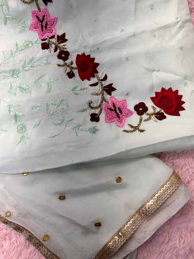 Unstitched Suit Material- 252 Sea Green