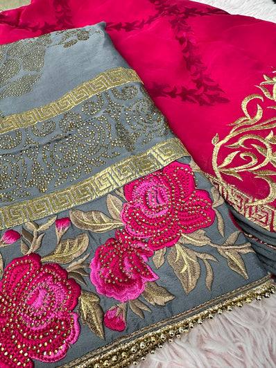 Unstitched Suit Material- 264 Grey