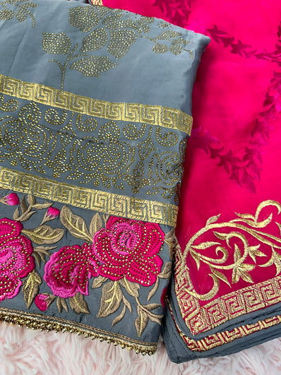 Unstitched Suit Material- 264 Grey