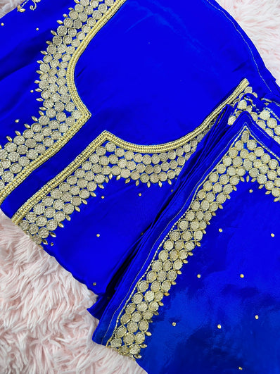 Unstitched Suit Material- 244 Blue