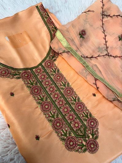 Unstitched Suit Material- 273 Salmon