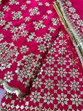 Unstitched Suit Material- 332 Hot Pink