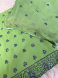 Unstitched Suit Material- 335 Green