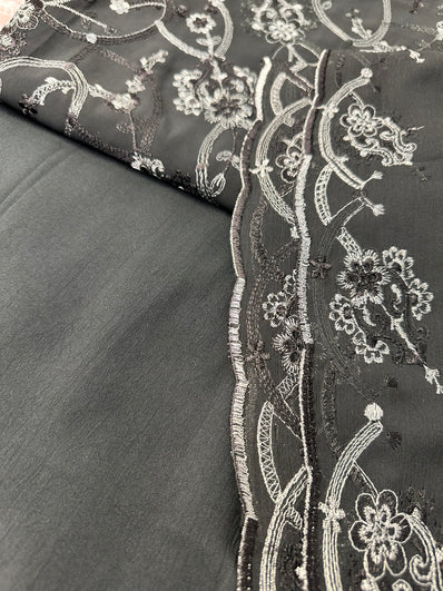 Unstitched Suit Material- 343 Black