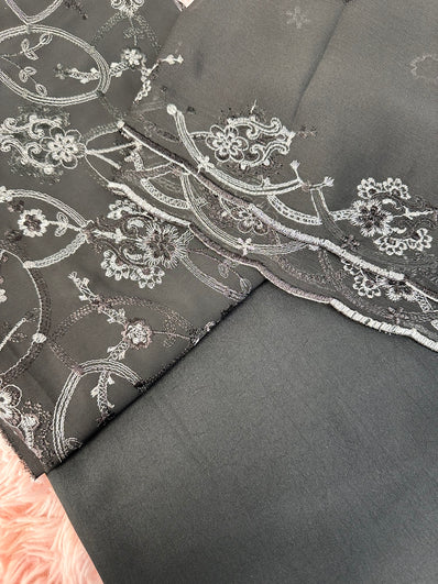 Unstitched Suit Material- 343 Black