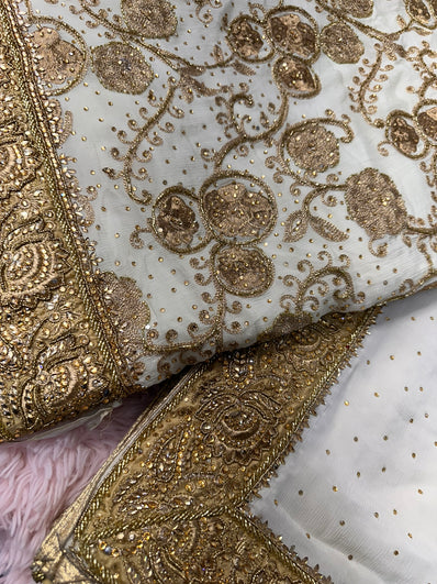 Unstitched Suit Material- 276 White