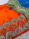 Unstitched Suit Material- 281 Orange