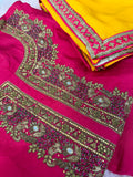 Unstitched Suit Material- 286 Hot Pink