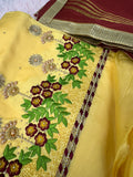Unstitched Suit Material- 287 Yellow