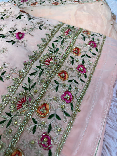 Unstitched Suit Material- 274 Peach