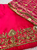 Unstitched Suit Material- 328 Hot Pink